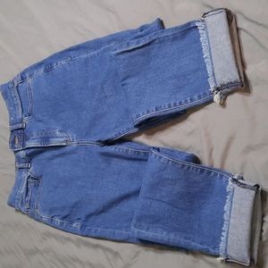 Super high rise,  slim ankle jeans